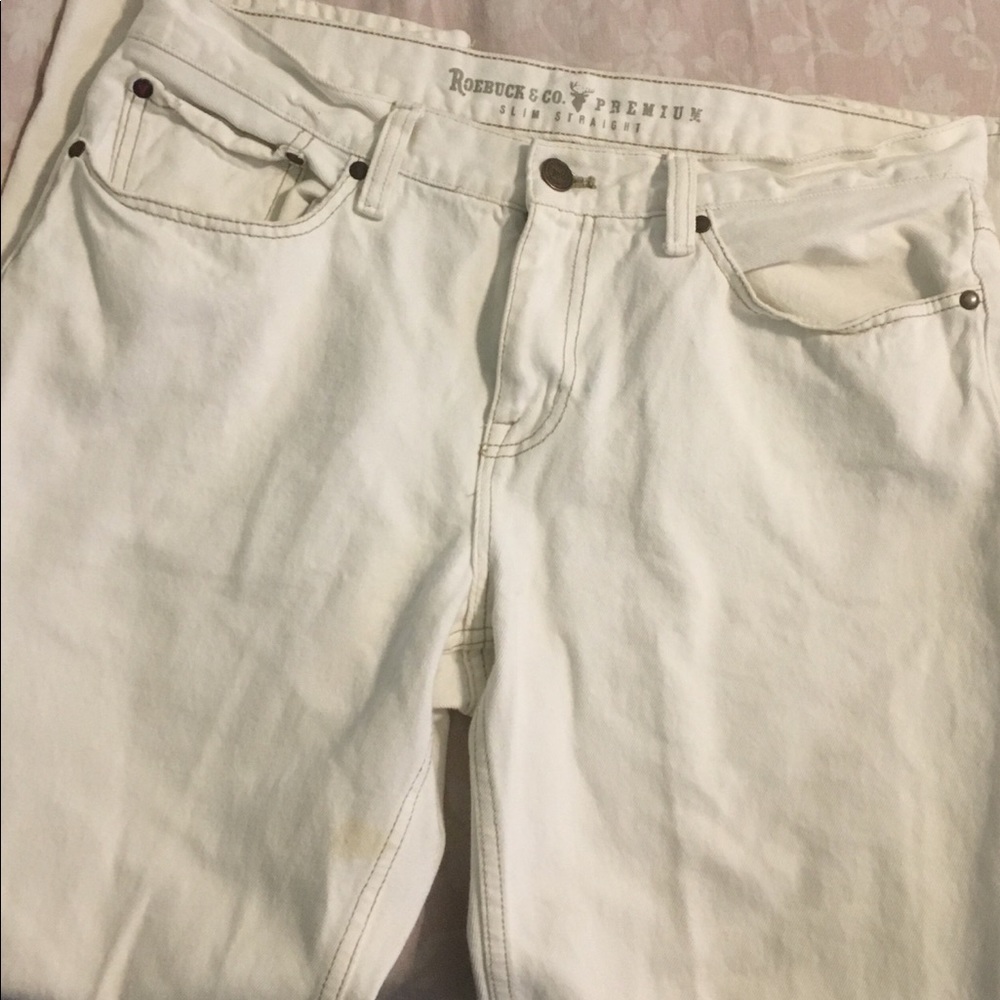 Roebuck CO. white jeans 34x36